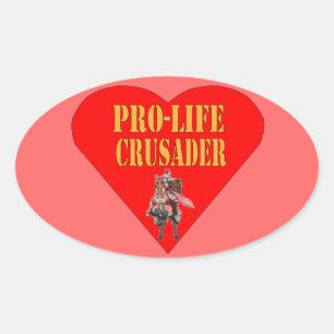 ADESIVO OVAL PRO LIFE CRUSADER