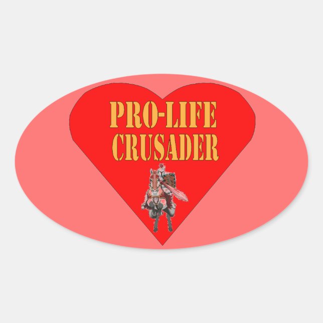 ADESIVO OVAL PRO LIFE CRUSADER (Frente)
