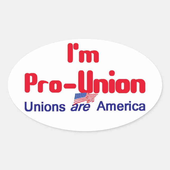 Adesivo Oval Pro Union Sticker (Frente)