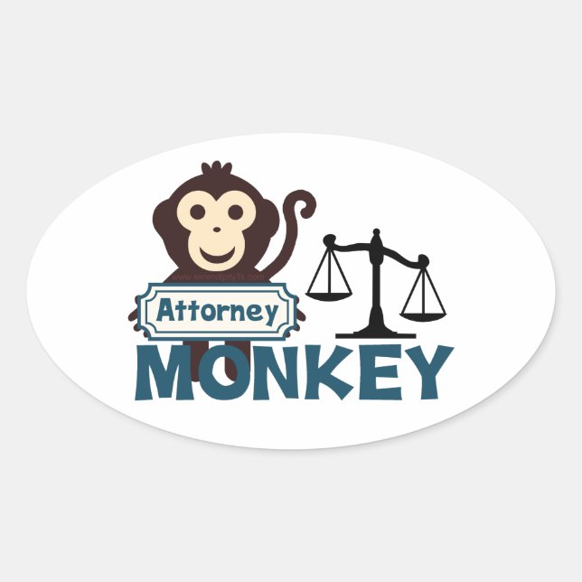 Adesivo Oval Procurador Monkey (Frente)