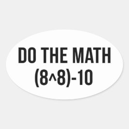 Adesivo Oval Professor de Matemática Engraçado Humor Meme Piada