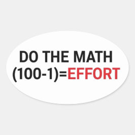 Adesivo Oval Professor de Matemática Engraçado Humor Meme Troca