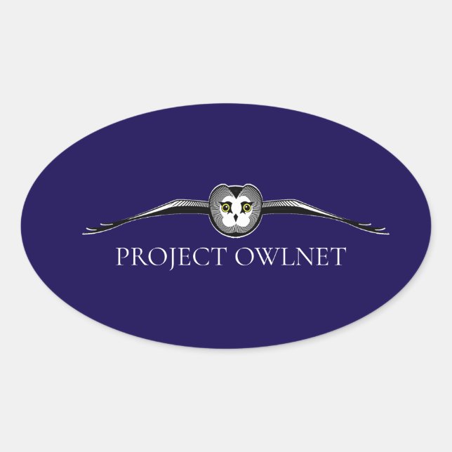 Adesivo Oval Project Owlnet (Frente)