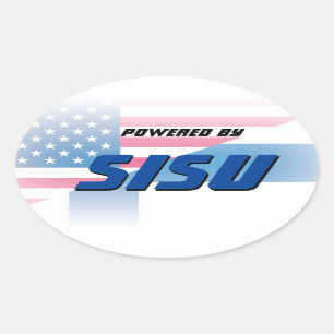 Adesivo Oval Psto por Sisu
