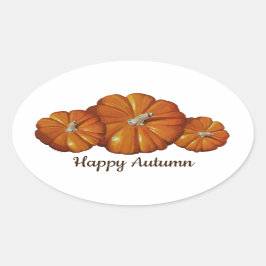 Adesivo Oval Pumpkin Sticker