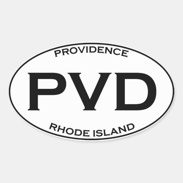 Adesivo Oval PVD - Providence Rhode Island (Frente)