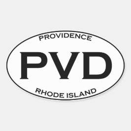 Adesivo Oval PVD - Providence Rhode Island