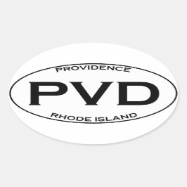 Adesivo Oval PVD - Providence Rhode Island