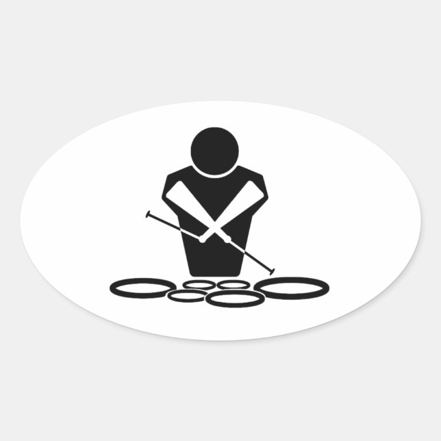 Adesivo Oval Quadros - Tritões de Tenor - Toms (Frente)