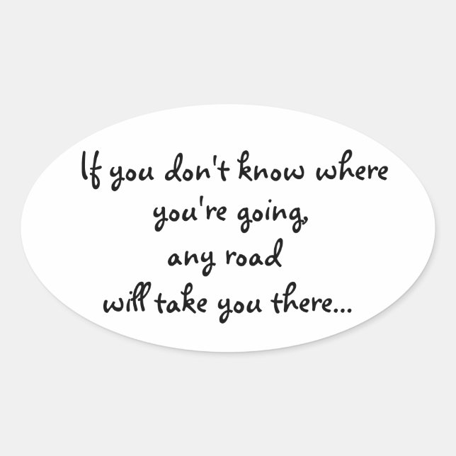 Adesivo Oval Qualquer autocolante de estrada (Frente)