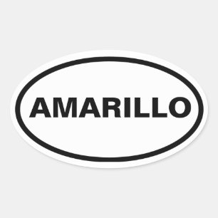 Adesivo Oval QUATRO Amarillo, Texas