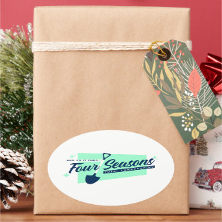 Adesivo Oval Quatro Assentos Totais Paisagismo Paisagista Oval