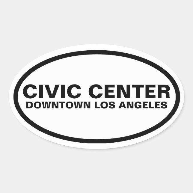 Adesivo Oval QUATRO Centros Civis (Frente)
