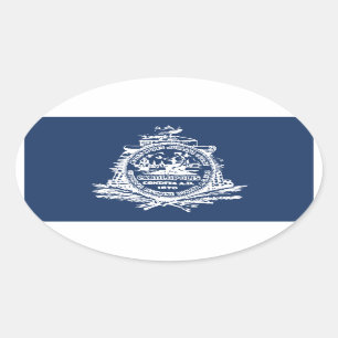 Adesivo Oval QUATRO Charleston, bandeira do SC