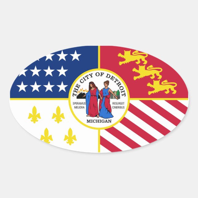 Adesivo Oval QUATRO Detroit (Frente)