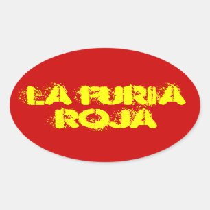 Adesivo Oval QUATRO Espanhas "La Furia Roja"