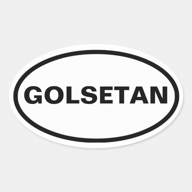 Adesivo Oval QUATRO "Golestan" (Frente)