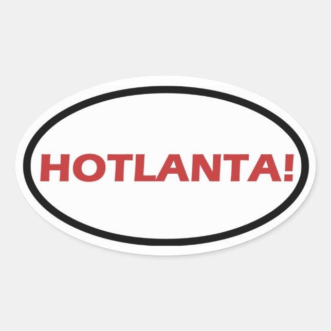 ADESIVO OVAL QUATRO "HOTLANTA"! (Frente)