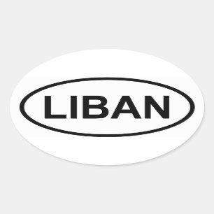 Adesivo Oval QUATRO Líbano "LIBAN "