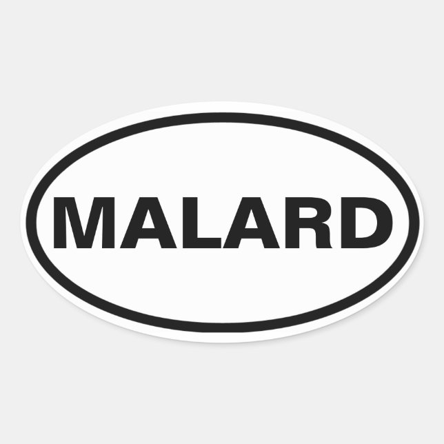 Adesivo Oval QUATRO Malard (Frente)