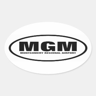Adesivo Oval QUATRO Montgomery "MGM "