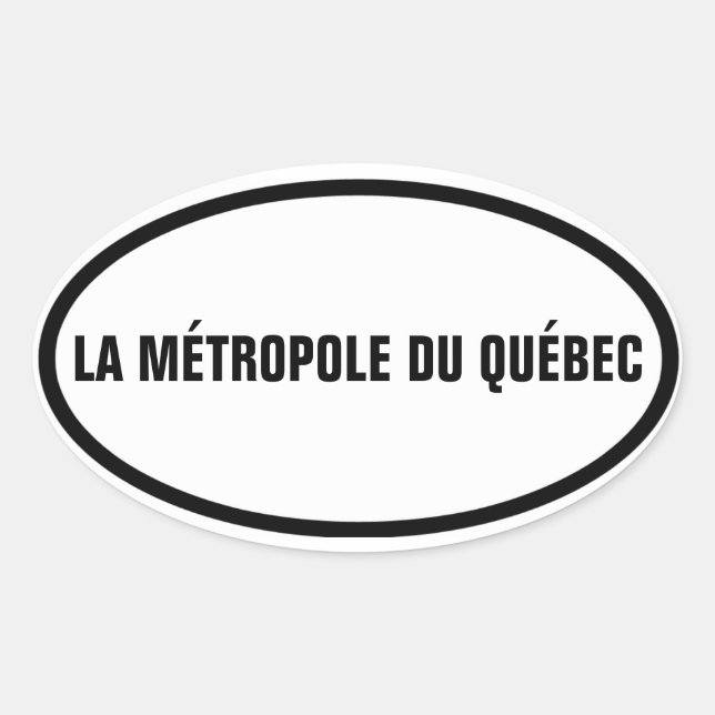 Adesivo Oval QUATRO Montreal La Métropole du Québec (Frente)