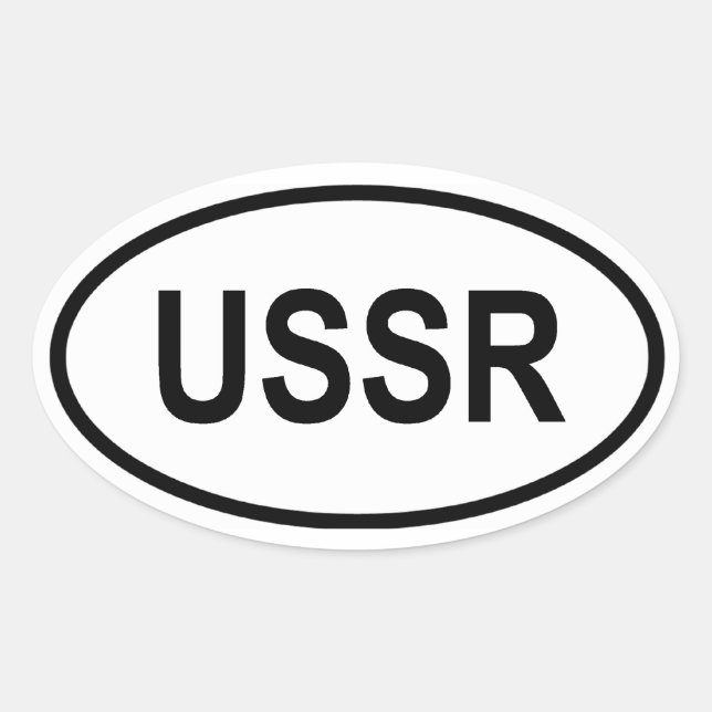 ADESIVO OVAL QUATRO "URSS" (Frente)
