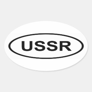 ADESIVO OVAL QUATRO "URSS"