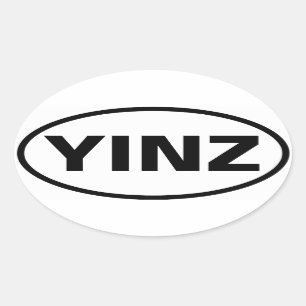 ADESIVO OVAL QUATRO "YINZ "