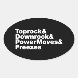 Adesivo Oval Quebrando Movimentos (Breakdancing)