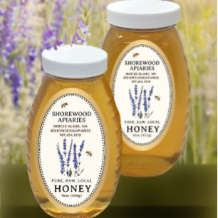 Adesivo Oval Queenline Oval Honey Border Beers Lavanda