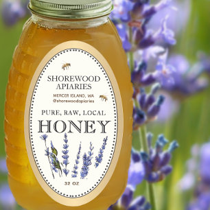 Adesivo Oval Queenline Oval Honey Border Beers Lavanda