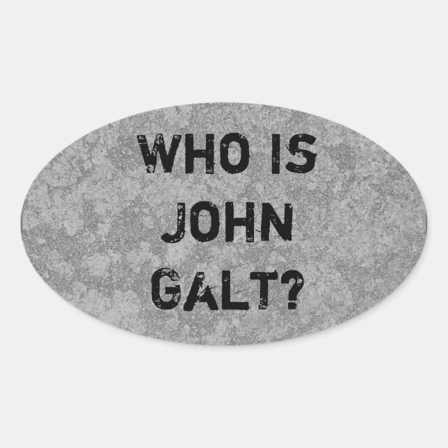 Adesivo Oval Quem É John Galt? (Frente)