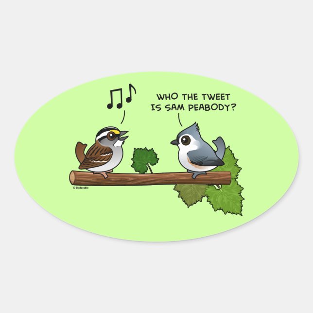 Adesivo Oval Quem é o Tweet? (Frente)