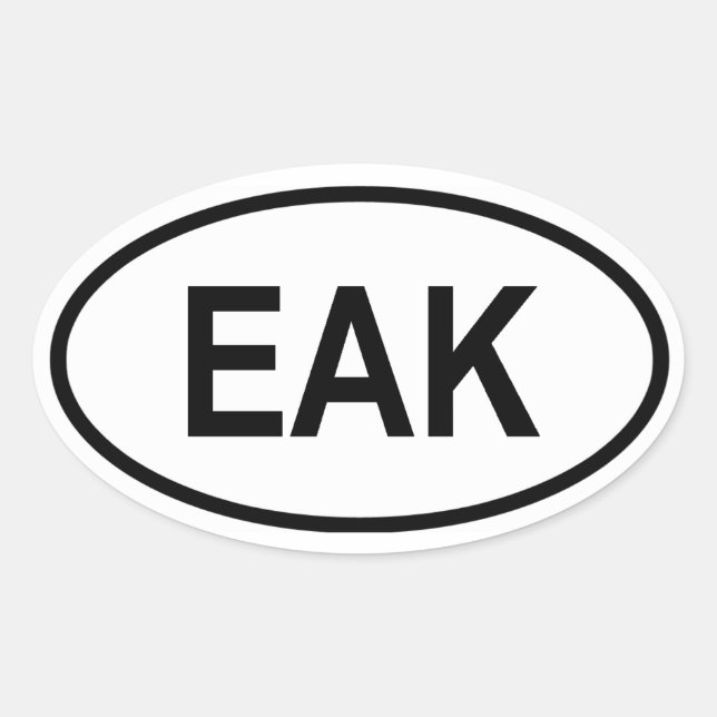 Adesivo Oval Quênia "EAK" (Frente)