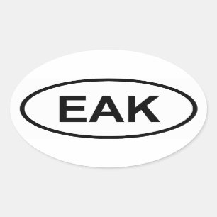 Adesivo Oval Quênia "EAK"