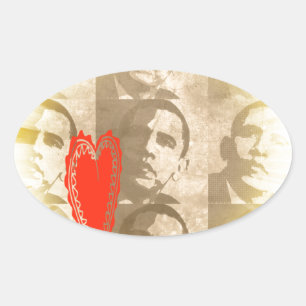 Adesivo Oval Quênia Nós Te Amoramos