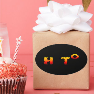 Adesivo Oval Quente   Aquecimento global