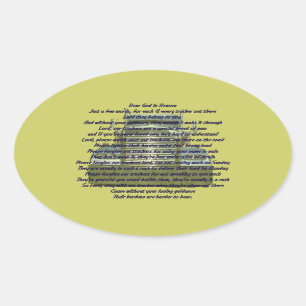 Adesivo Oval Querido Deus