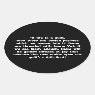 Adesivo Oval Quilt Of Joy