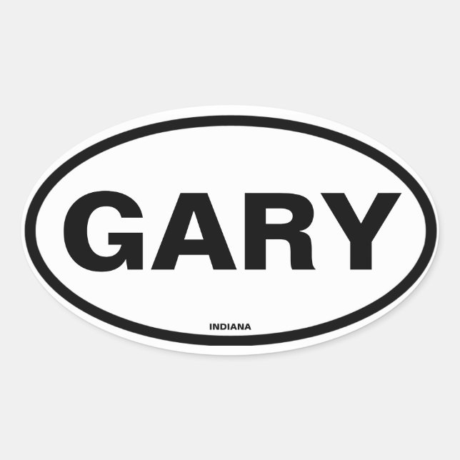 Adesivo Oval QUOUR Gary Indiana (Frente)