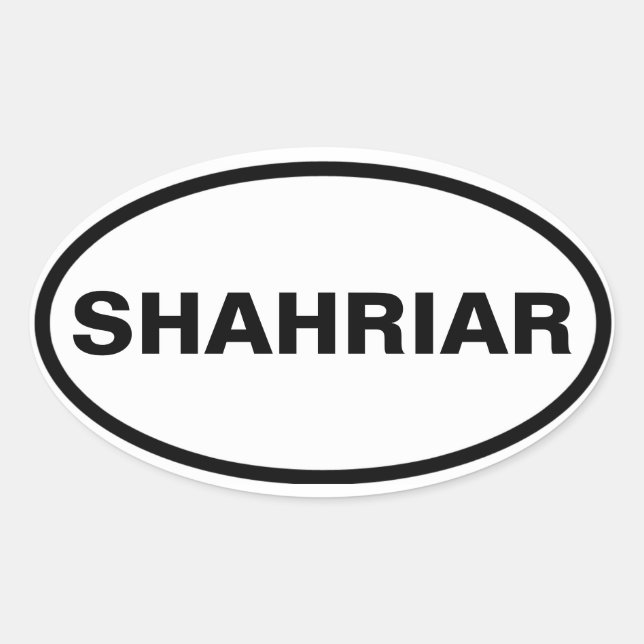 Adesivo Oval QUOUR Shahriar (Frente)