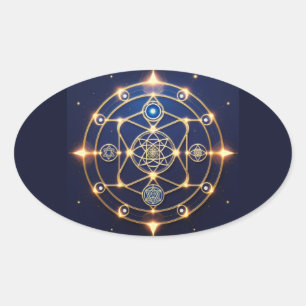Adesivo Oval Radiação Divina – 5: Energia Universal Iluminada