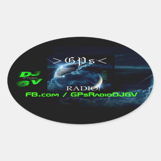 Adesivo Oval Rádio GP! Carro Decal