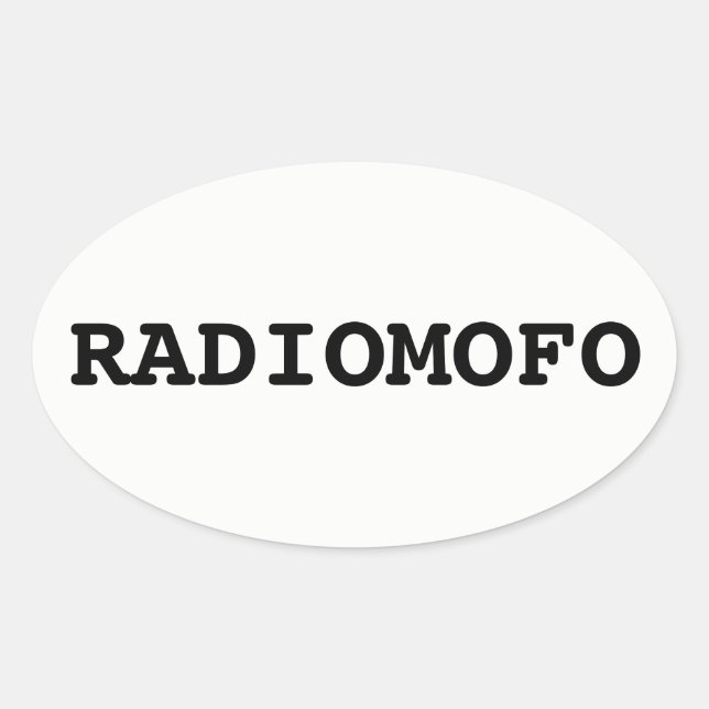 Adesivo Oval RadioMofo Sticker! (Frente)