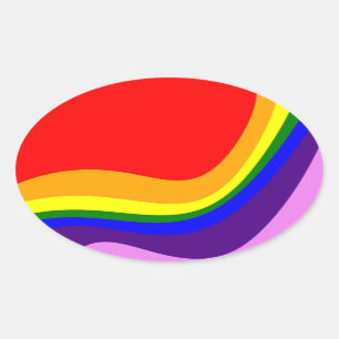 Adesivo Oval Rainbow Roy G Biv