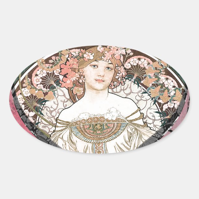 Adesivo Oval Rainha dos Corações (Frente)