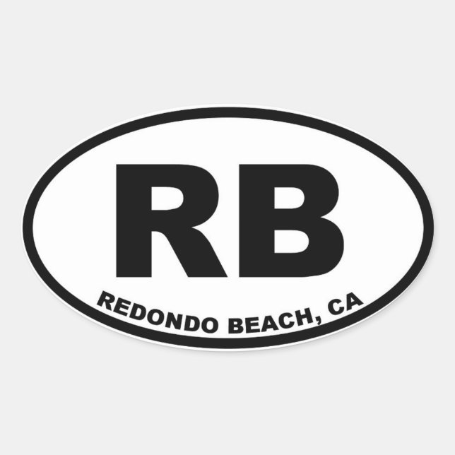 Adesivo Oval RB Redondo Beach oval (Frente)