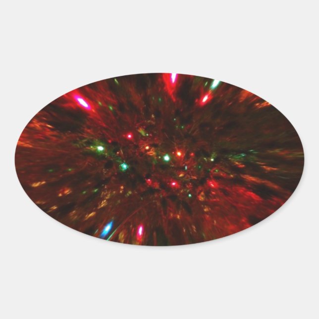 Adesivo Oval Red Sparkler (Frente)