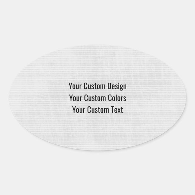 Adesivo Oval Redesenhar do Zero & Crie o Seu Próprio (Frente)